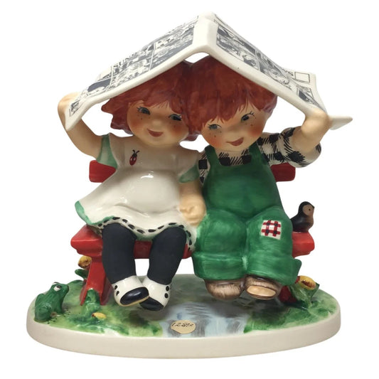 Vintage Goebel W Germany Red Heads ''Let it rain'' Figurine - Goebel - Figurines - A+ Stuff
