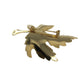 Vintage Gold Tone Green Leaf Brooch Pin - A+ Stuff - Brooch - A+ Stuff