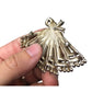 Vintage Gold tone Holiday Fan Brooch Pin (Missing Pin) - 2.5x2 inches - A+ Stuff - Brooch - A+ Stuff