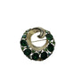 Vintage Gold Tone Lisner Wreath Brooch with Green Rhinestones - lisner - Brooch - A+ Stuff