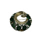 Vintage Gold Tone Lisner Wreath Brooch with Green Rhinestones - lisner - Brooch - A+ Stuff