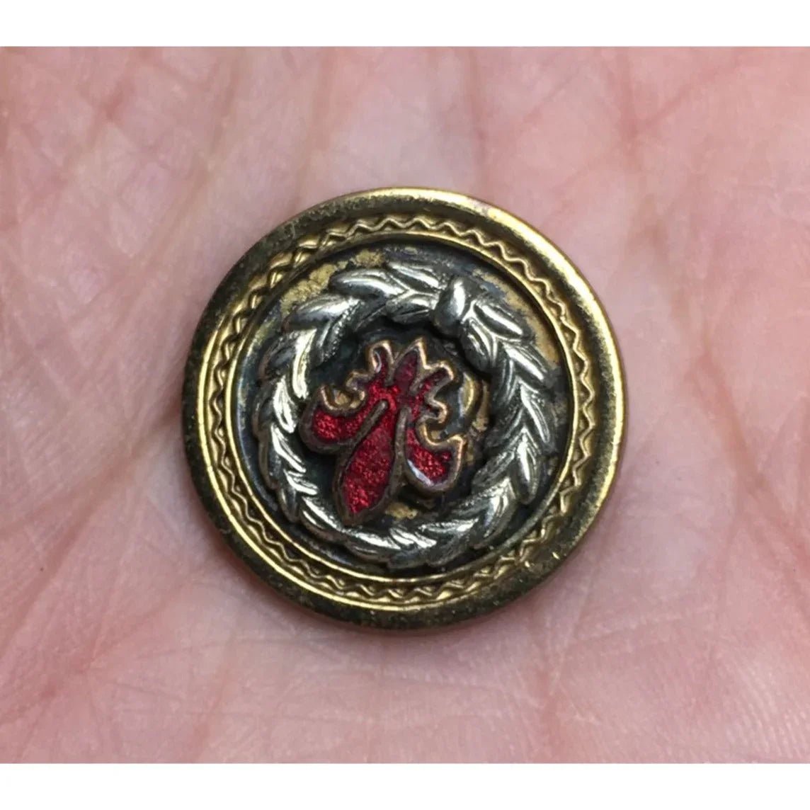Vintage Gold tone & Red Fleur de Lis Clip on Earrings - A+ Stuff - Earrings - A+ Stuff