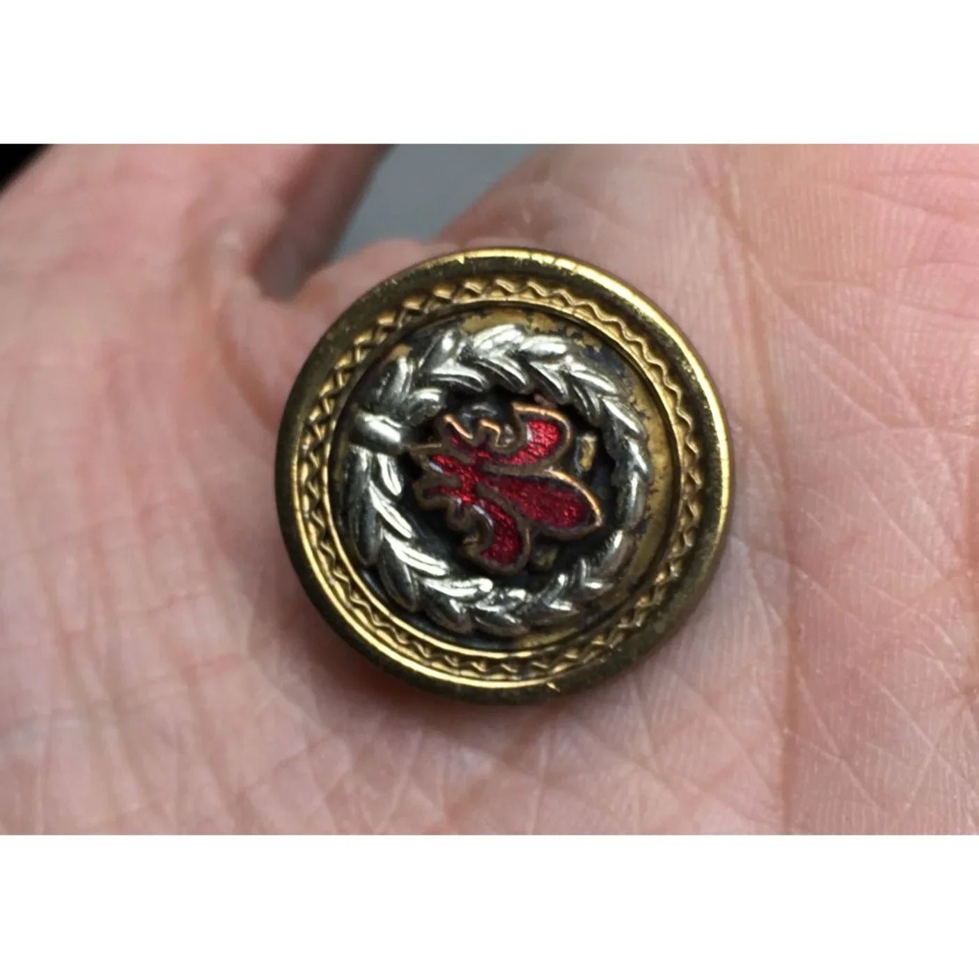 Vintage Gold tone & Red Fleur de Lis Clip on Earrings - A+ Stuff - Earrings - A+ Stuff