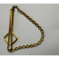 Vintage Gold Tone Square Link Box Chain SWANK Tie Bar Clip - A+ Stuff - Tie Pin - A+ Stuff