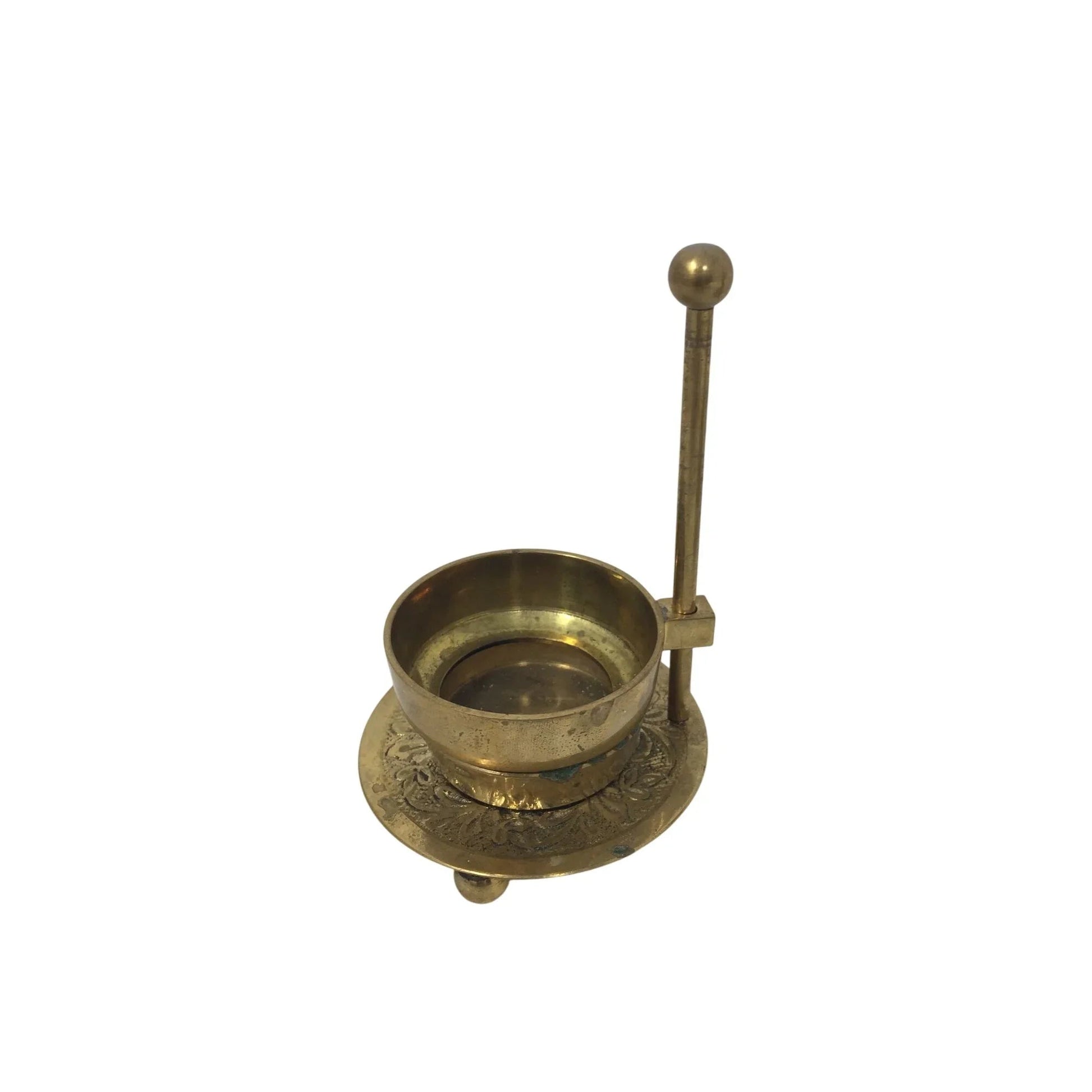 Vintage Gold Toned Footed Incense Burner - A+ Stuff