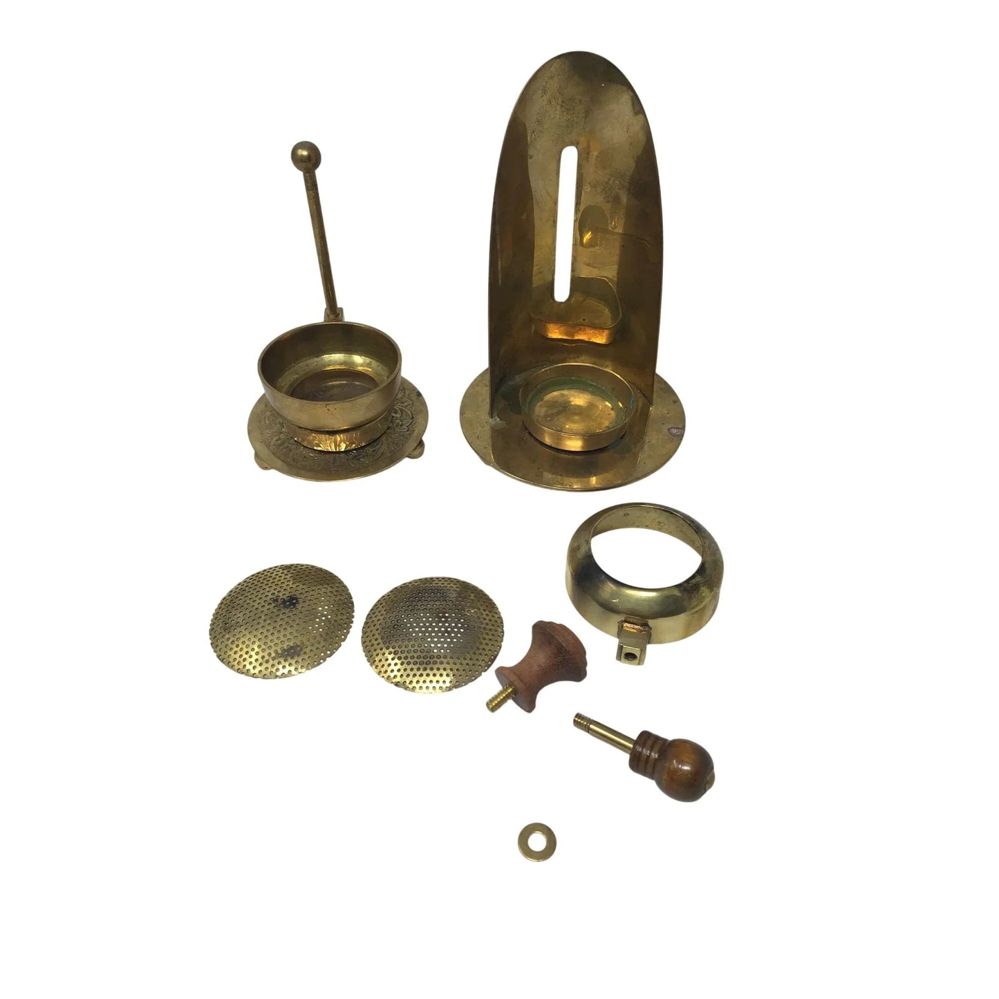 Vintage Gold Toned Footed Incense Burner - A+ Stuff
