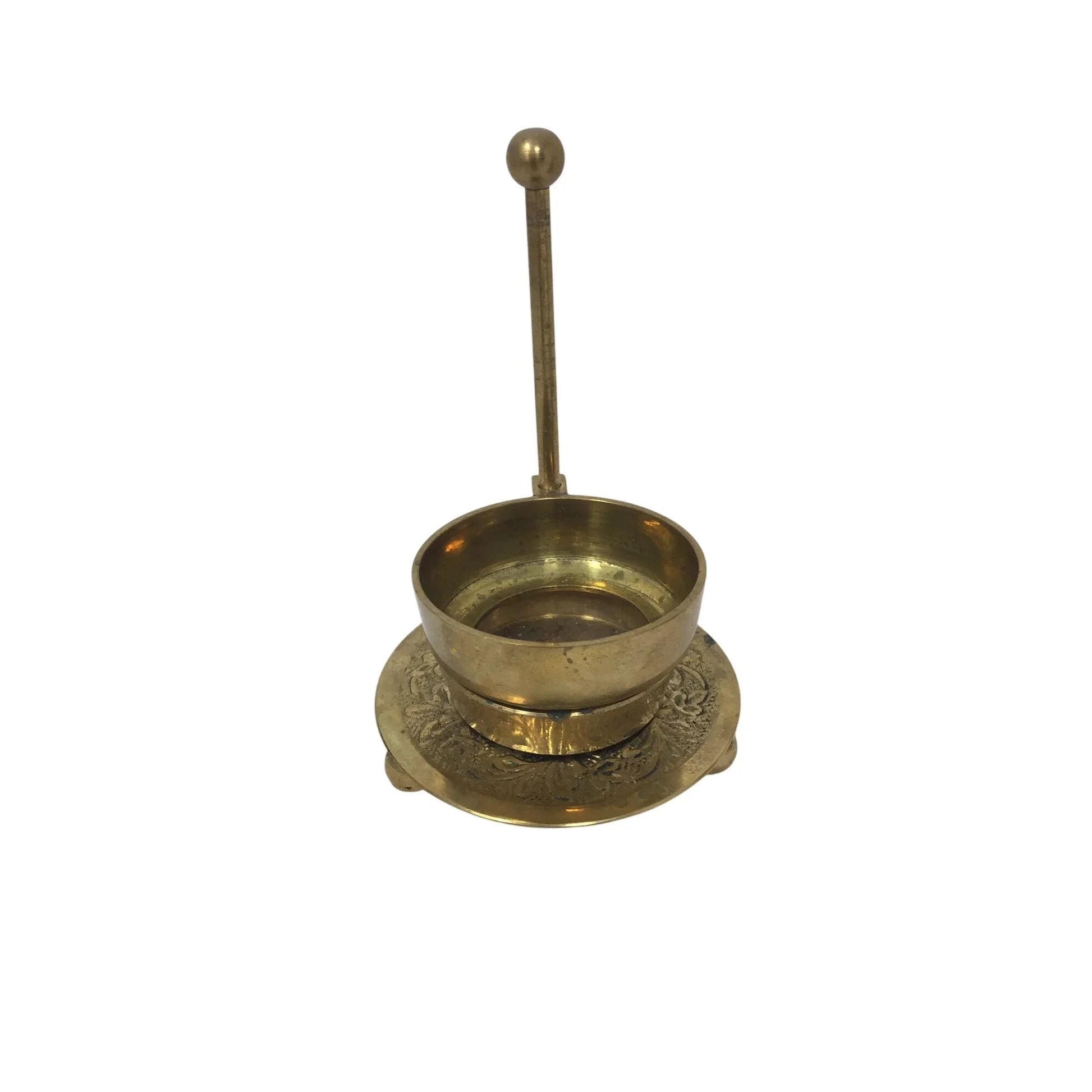 Vintage Gold Toned Footed Incense Burner - A+ Stuff
