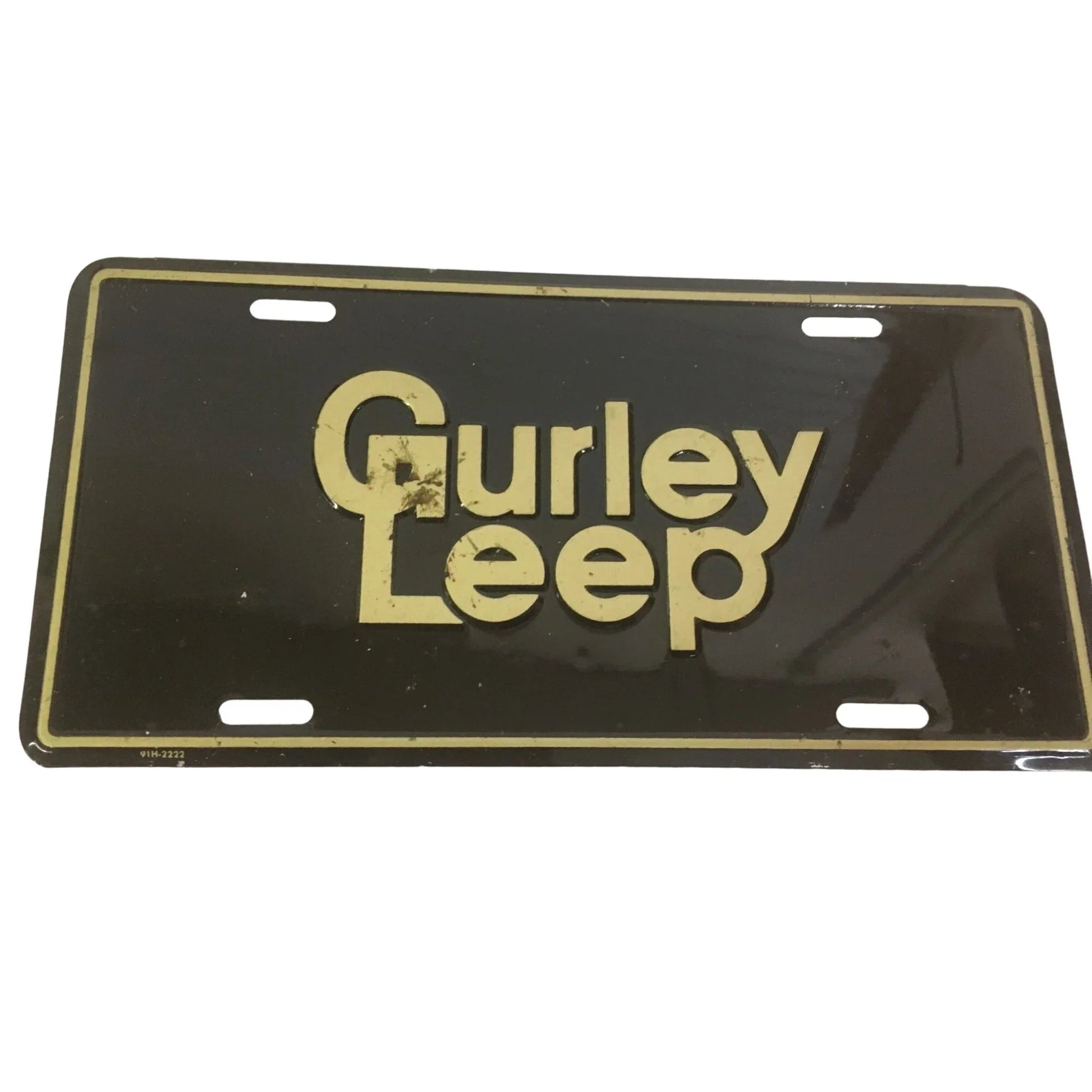 Vintage Gurley Leep License Plate - A+ Stuff - Auto Part - A+ Stuff