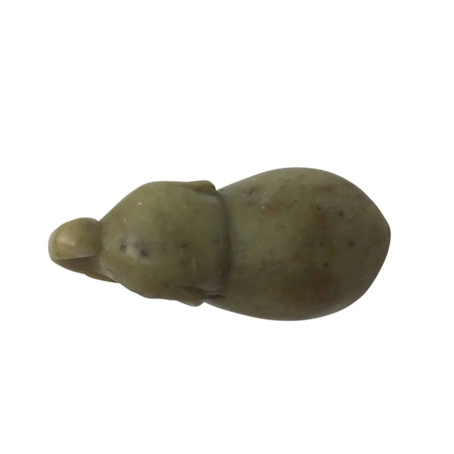 Vintage Hand Carved Miniature Elephant with its Trunk Up Figurine - A+ Stuff