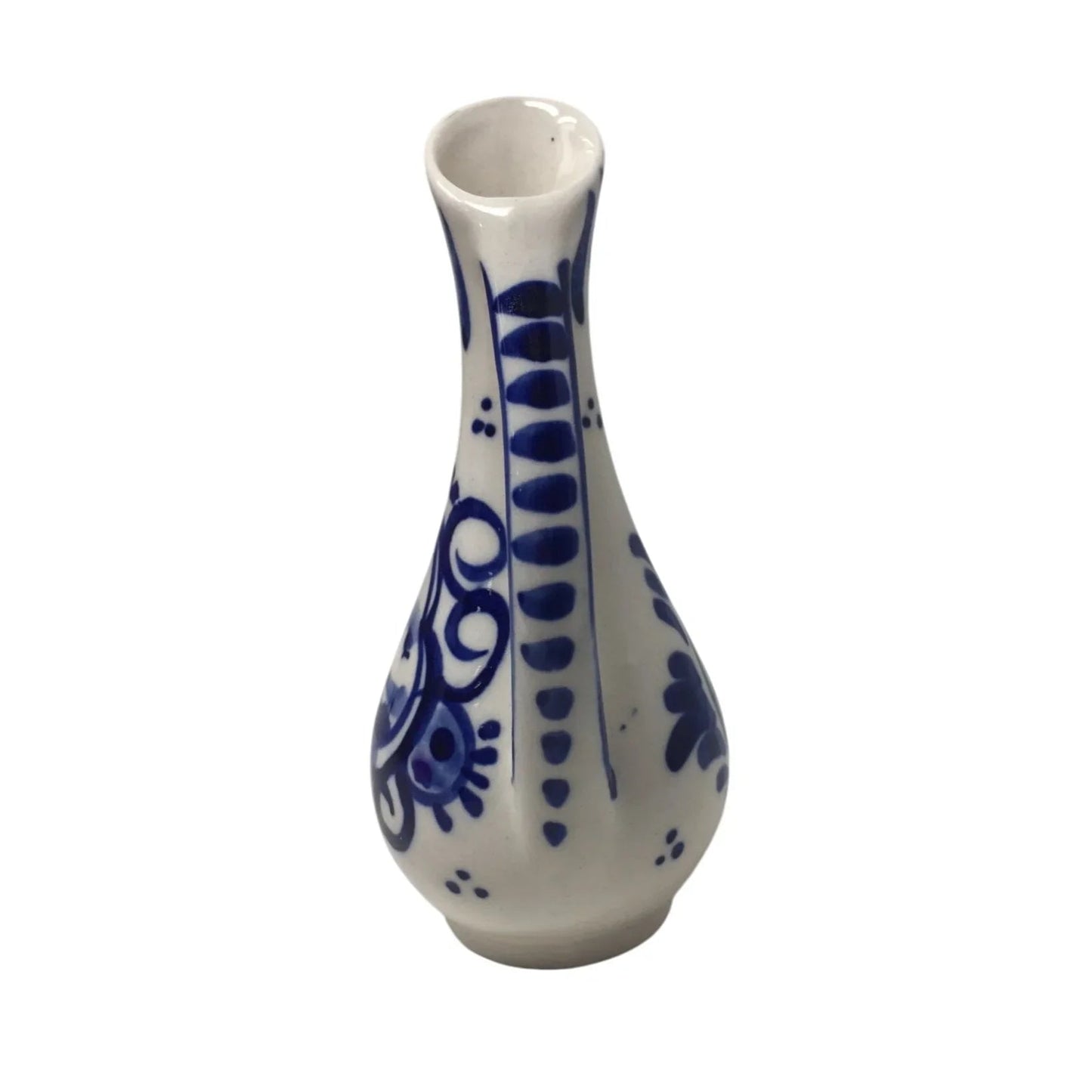 Vintage Hand Painted Delfts Blue Bud Vase with Handle - A+ Stuff - Vase or Holder - A+ Stuff