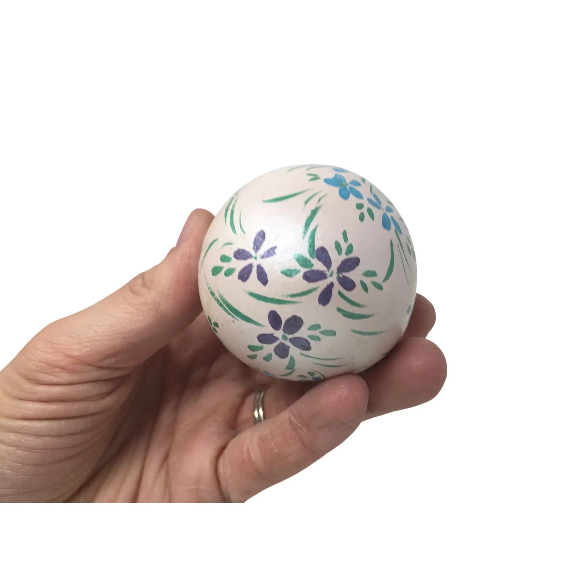 Vintage Hand Painted Easter Egg with Flowers on it - A+ Stuff - Seasonal & Holiday Decorations - A+ Stuff