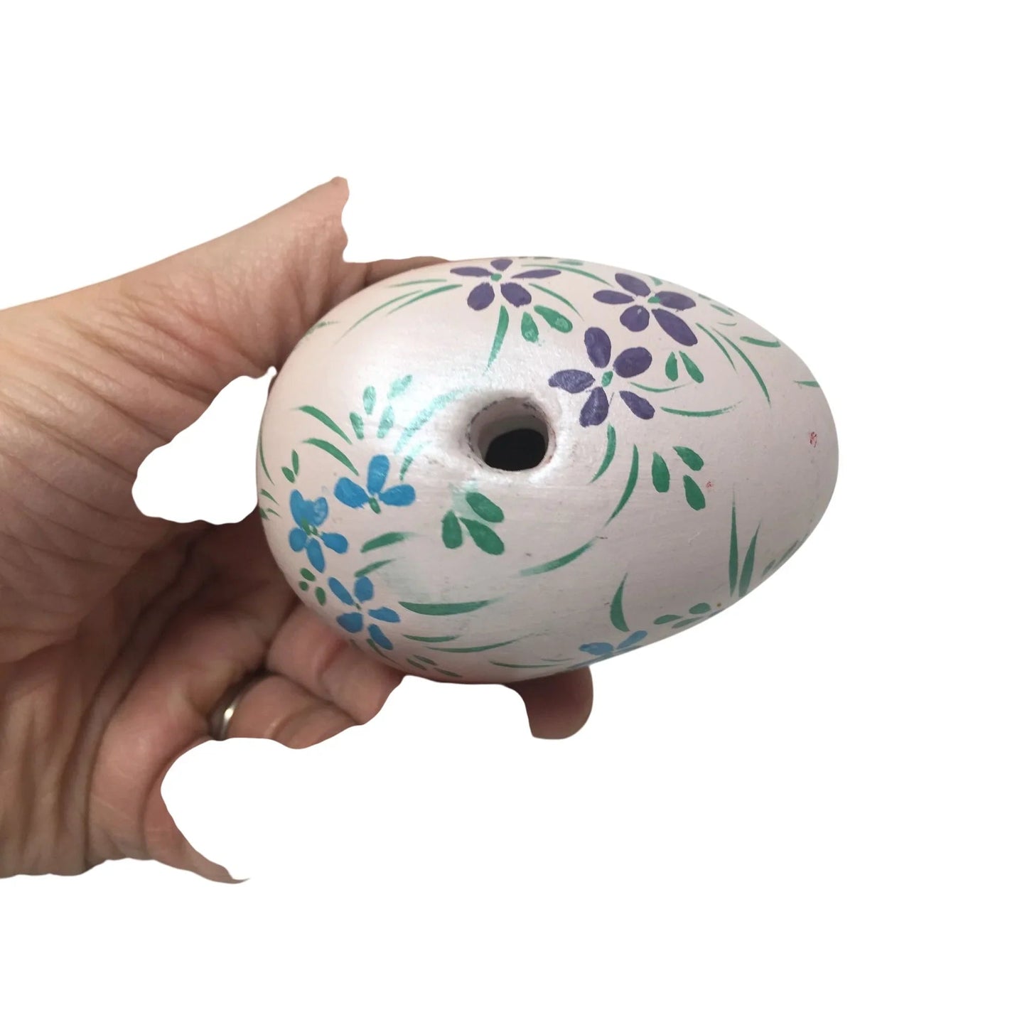 Vintage Hand Painted Easter Egg with Flowers on it - A+ Stuff - Seasonal & Holiday Decorations - A+ Stuff