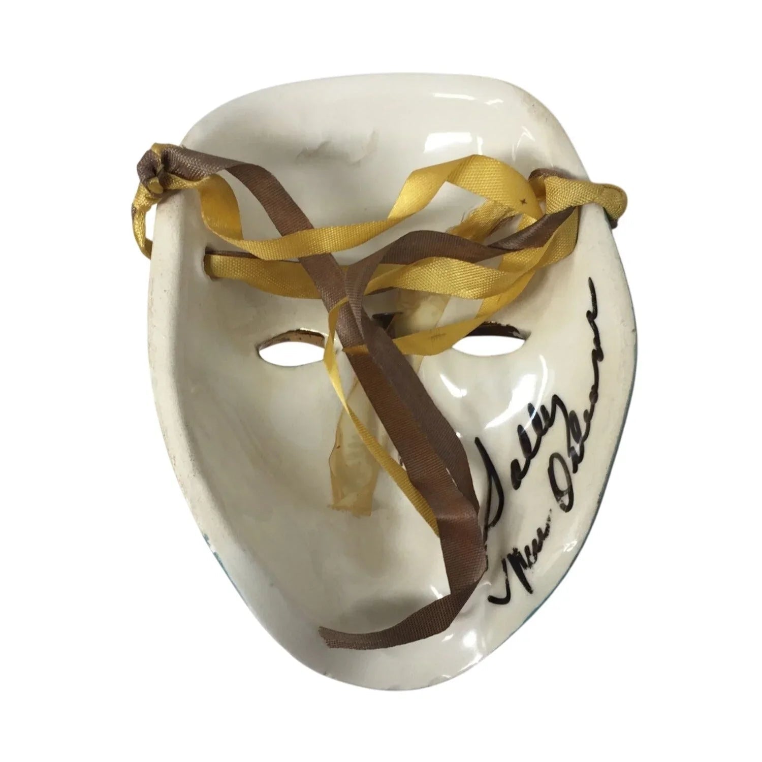 Vintage Hand - Painted Mardi Gras Woman Mask Face - A+ Stuff - Collectibles - A+ Stuff