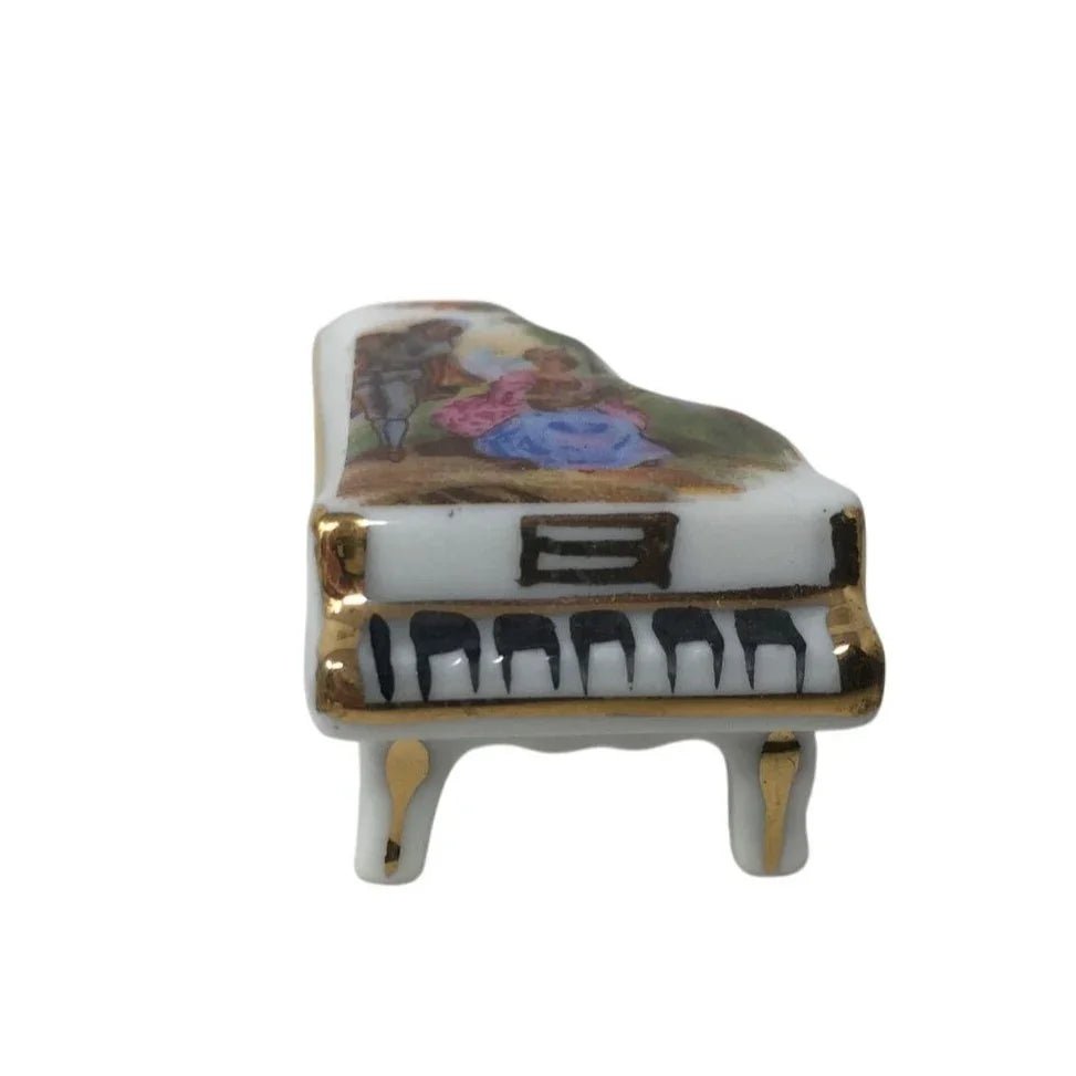 Vintage Hand Painted Miniature Piano Made in France Limoges - A+ Stuff - Figurines - A+ Stuff