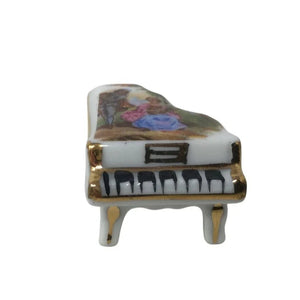 Vintage Hand Painted Miniature Piano Made in France Limoges