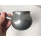 Vintage Handmade Pewter Sauce Server with Black Handle - A+ Stuff - primitive kitchen tools - A+ Stuff