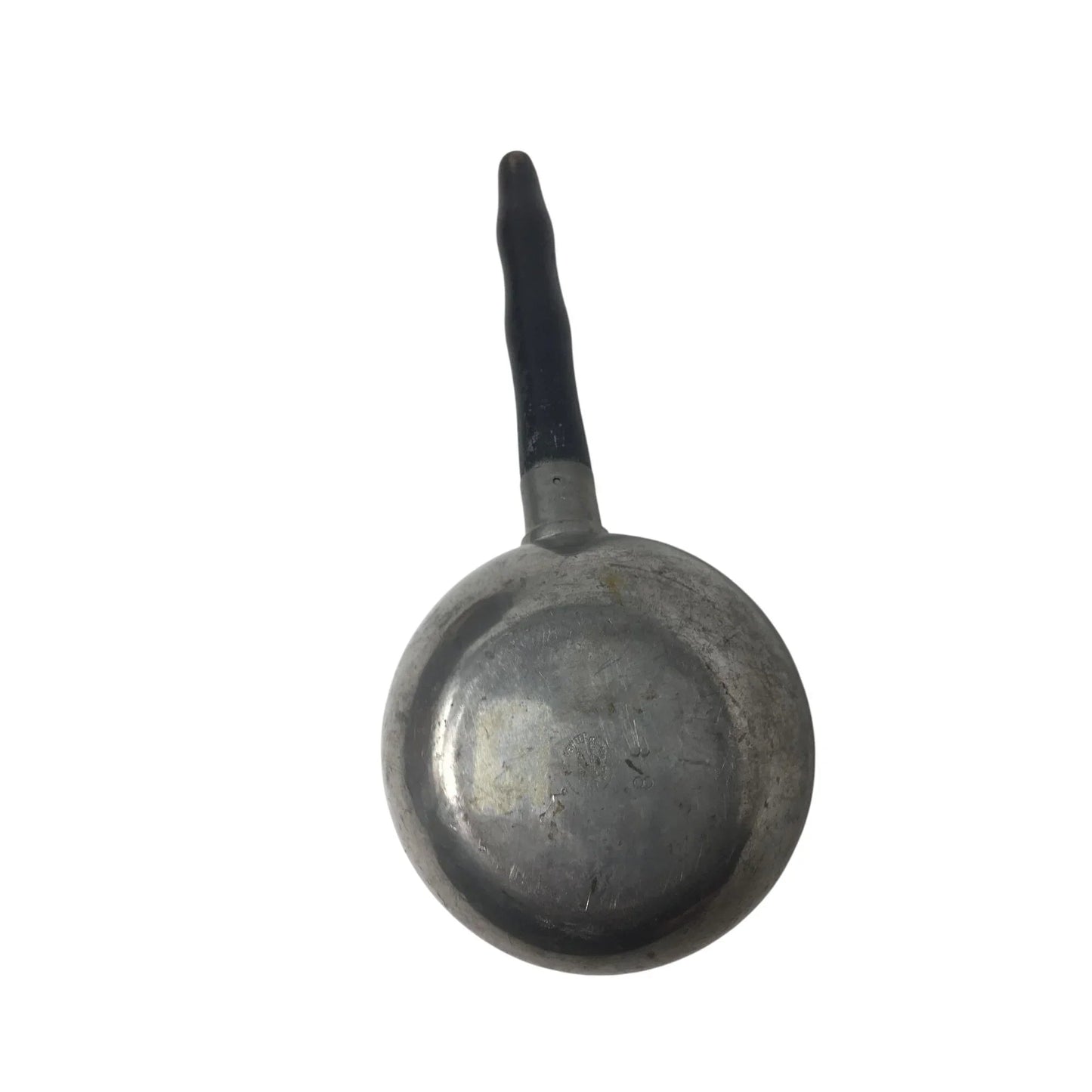 Vintage Handmade Pewter Sauce Server with Black Handle - A+ Stuff - primitive kitchen tools - A+ Stuff