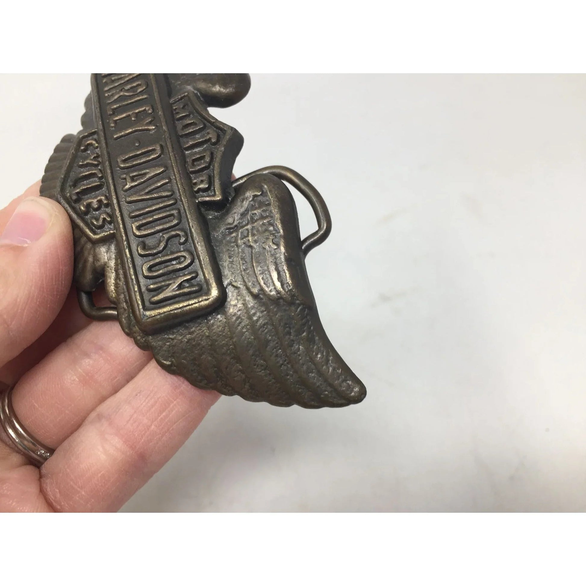 Vintage Harley Davidson Motor Cycles Harley Davidson Wings Metal Belt Buckle - A+ Stuff
