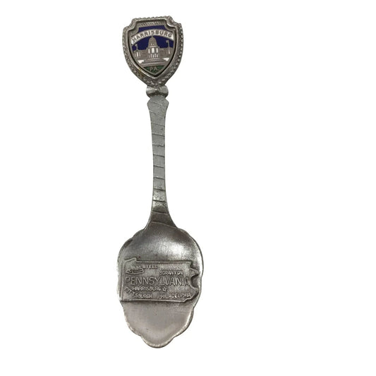 Vintage Harrisburg Pennsylvania Pewter Collectible Spoon - Unbranded - A+ Stuff