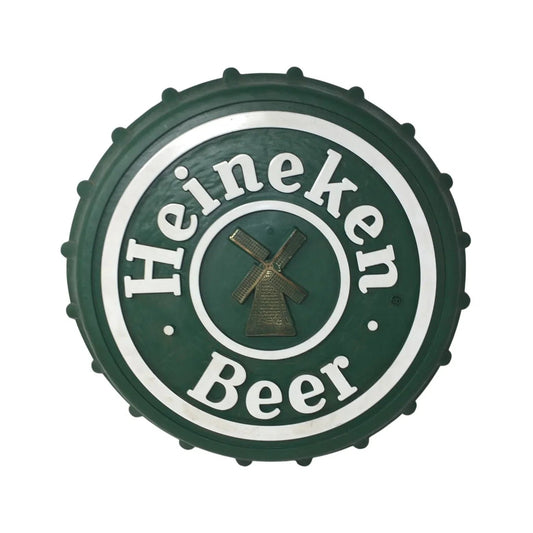 Vintage Heineken Beer Sign Shaped Like A Bottle Cap - A+ Stuff - Signage - A+ Stuff