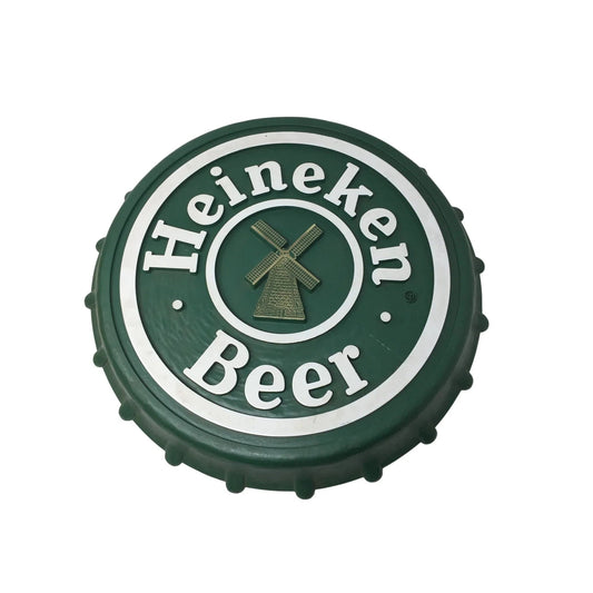 Vintage Heineken Beer Sign Shaped Like A Bottle Cap - A+ Stuff - Signage - A+ Stuff