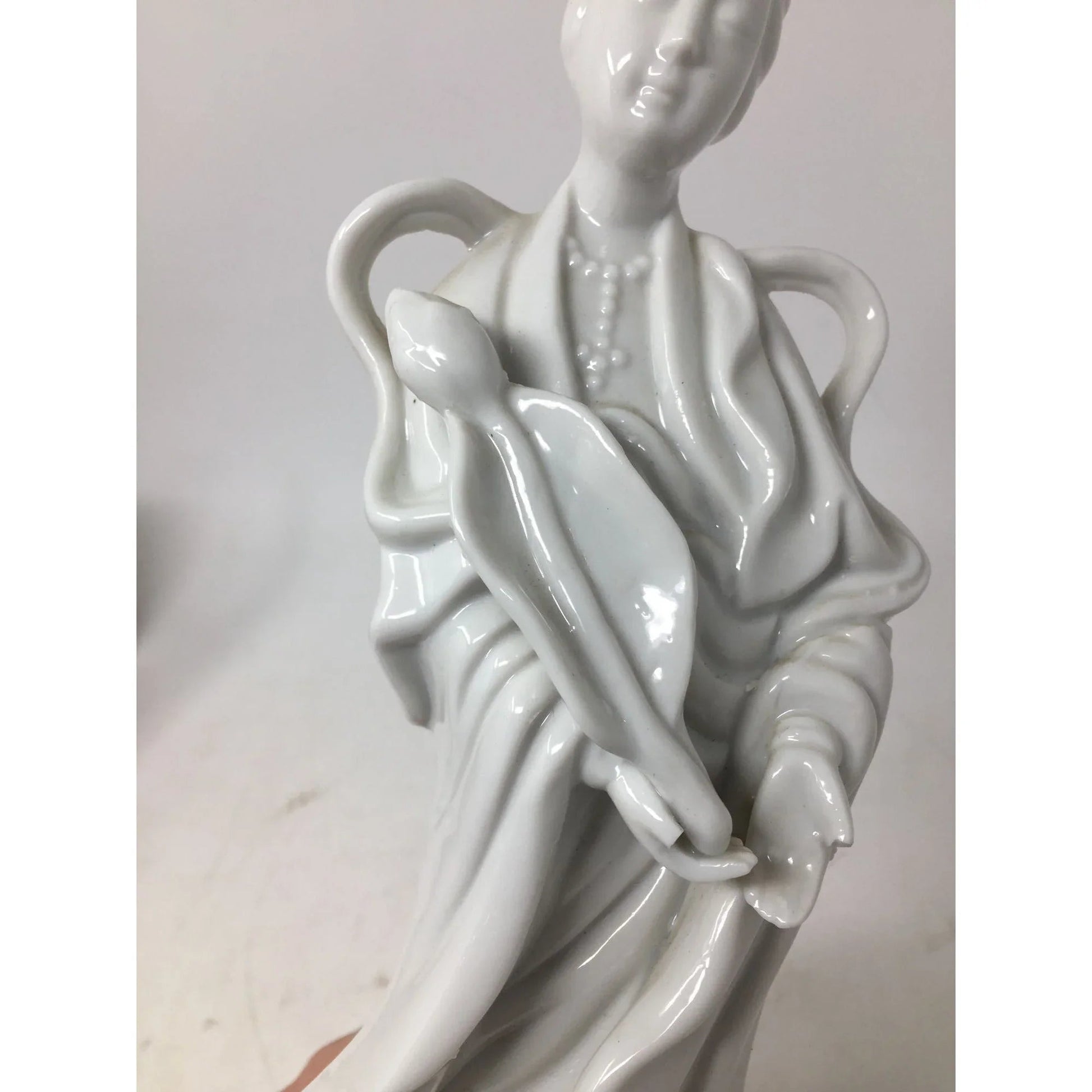 Vintage Homco Porcelain Guanyin/Kwan Yin Goddess Figurine Statue - A+ Stuff - Figurines - A+ Stuff