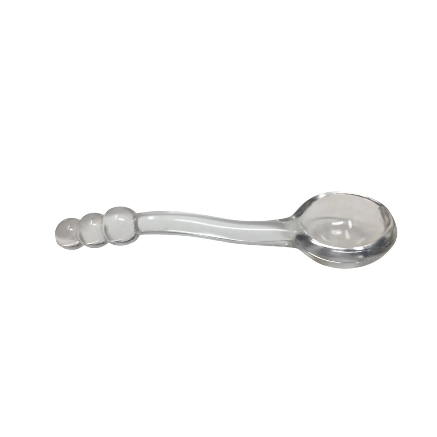 Vintage Imperial Glass Candlewick Ball Condiment Spoon - 6'' long - A+ Stuff - Spoons - A+ Stuff