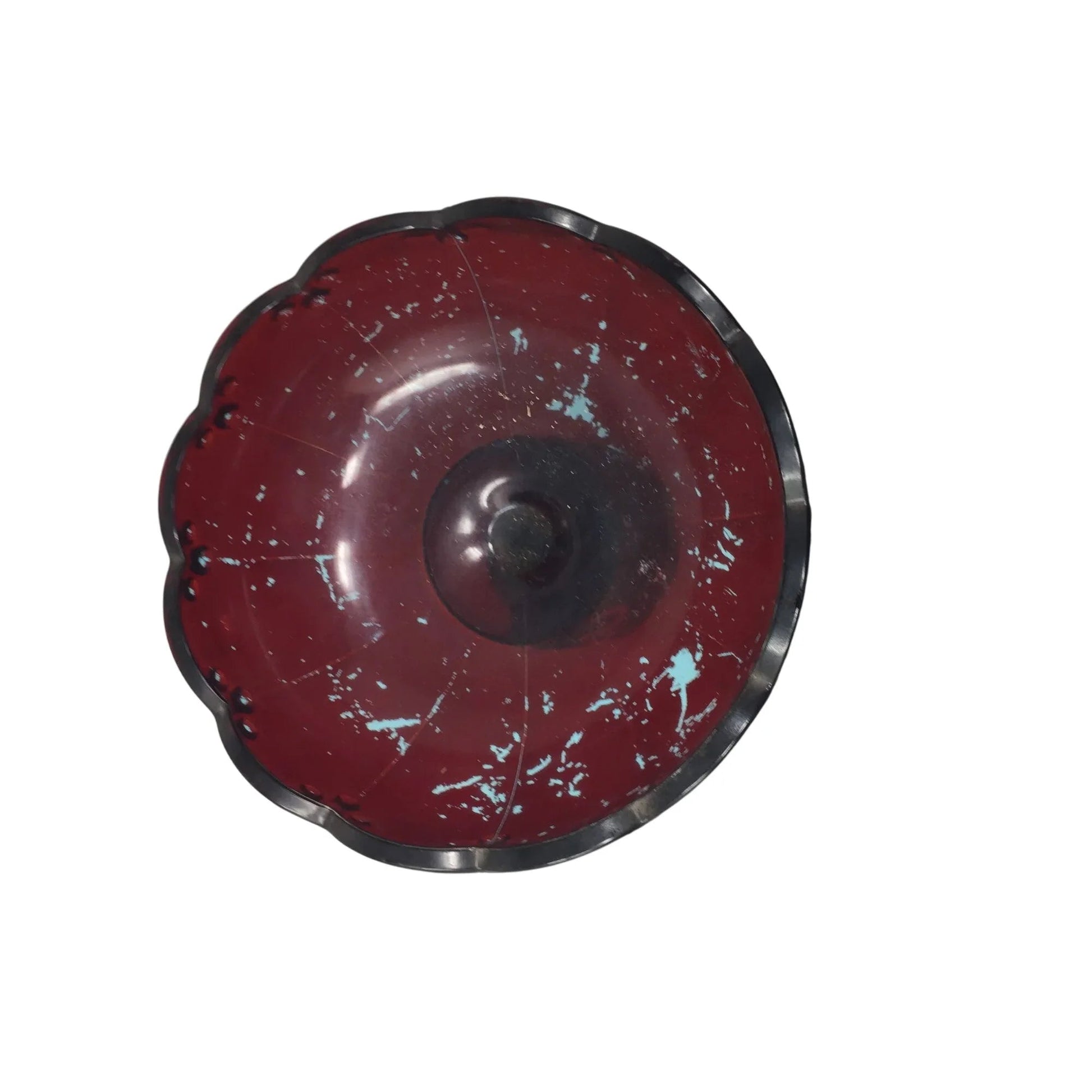 Vintage Indiana Glass Tear Drop Dark Red Bowl w/ Pedestal - Indiana glass - Bowls - A+ Stuff