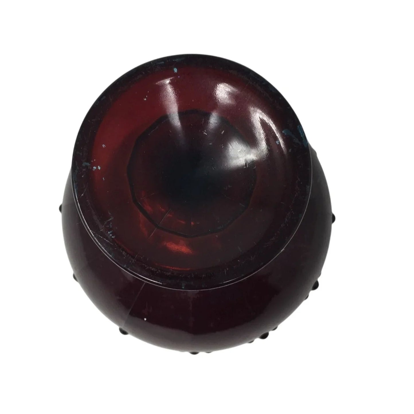 Vintage Indiana Glass Tear Drop Dark Red Bowl w/ Pedestal - Indiana glass - Bowls - A+ Stuff