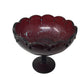 Vintage Indiana Glass Tear Drop Dark Red Bowl w/ Pedestal - Indiana glass - Bowls - A+ Stuff