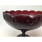 Vintage Indiana Glass Tear Drop Dark Red Bowl w/ Pedestal - Indiana glass - Bowls - A+ Stuff