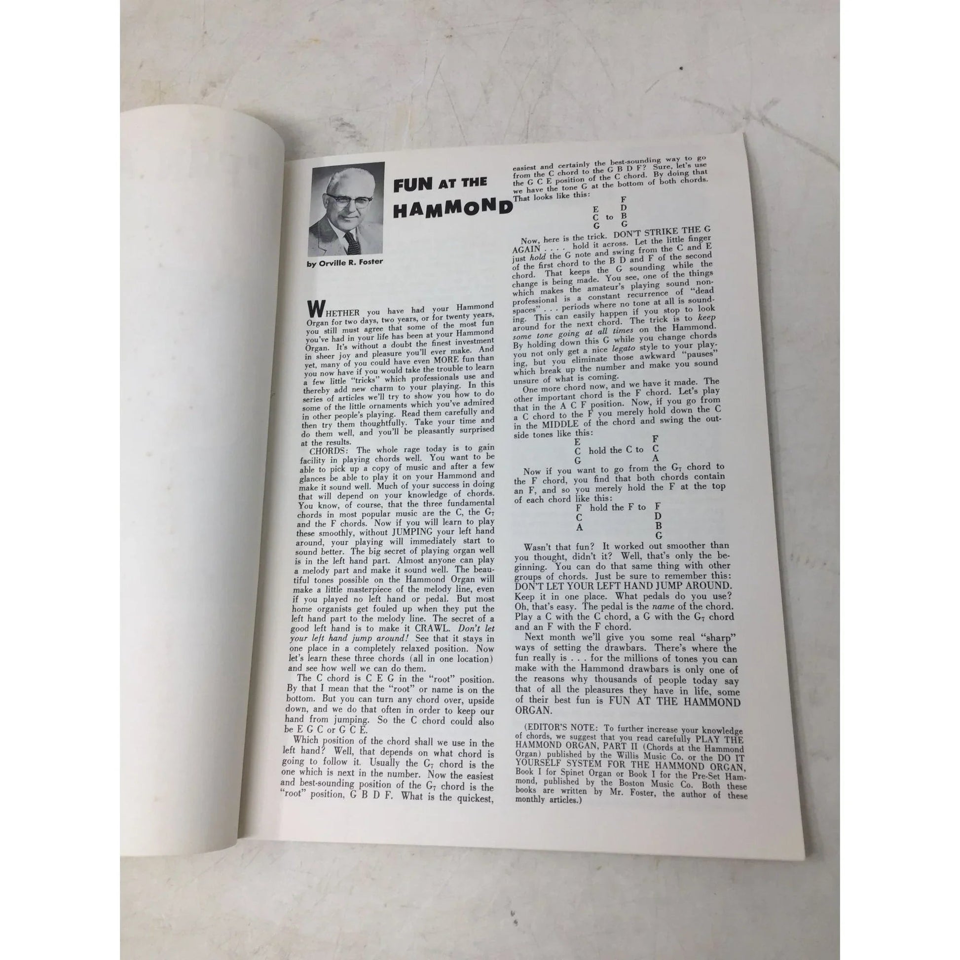 Vintage instruction booklet - "Fun at the Hammond" by Orville R. Foster - A+ Stuff - books - A+ Stuff