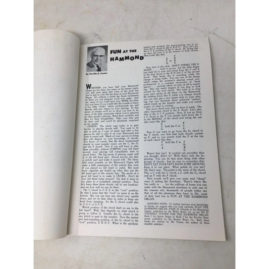 Vintage instruction booklet - "Fun at the Hammond" by Orville R. Foster - A+ Stuff - books - A+ Stuff