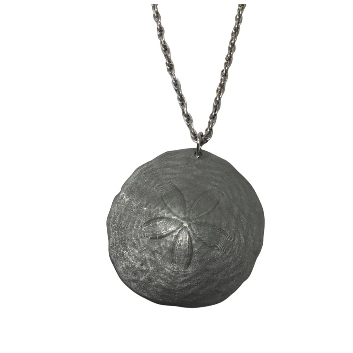 Vintage International Pewter 1974 Sand Dollar Necklace - A+ Stuff - Necklace - A+ Stuff