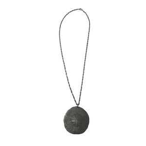 Vintage International Pewter 1974 Sand Dollar Necklace