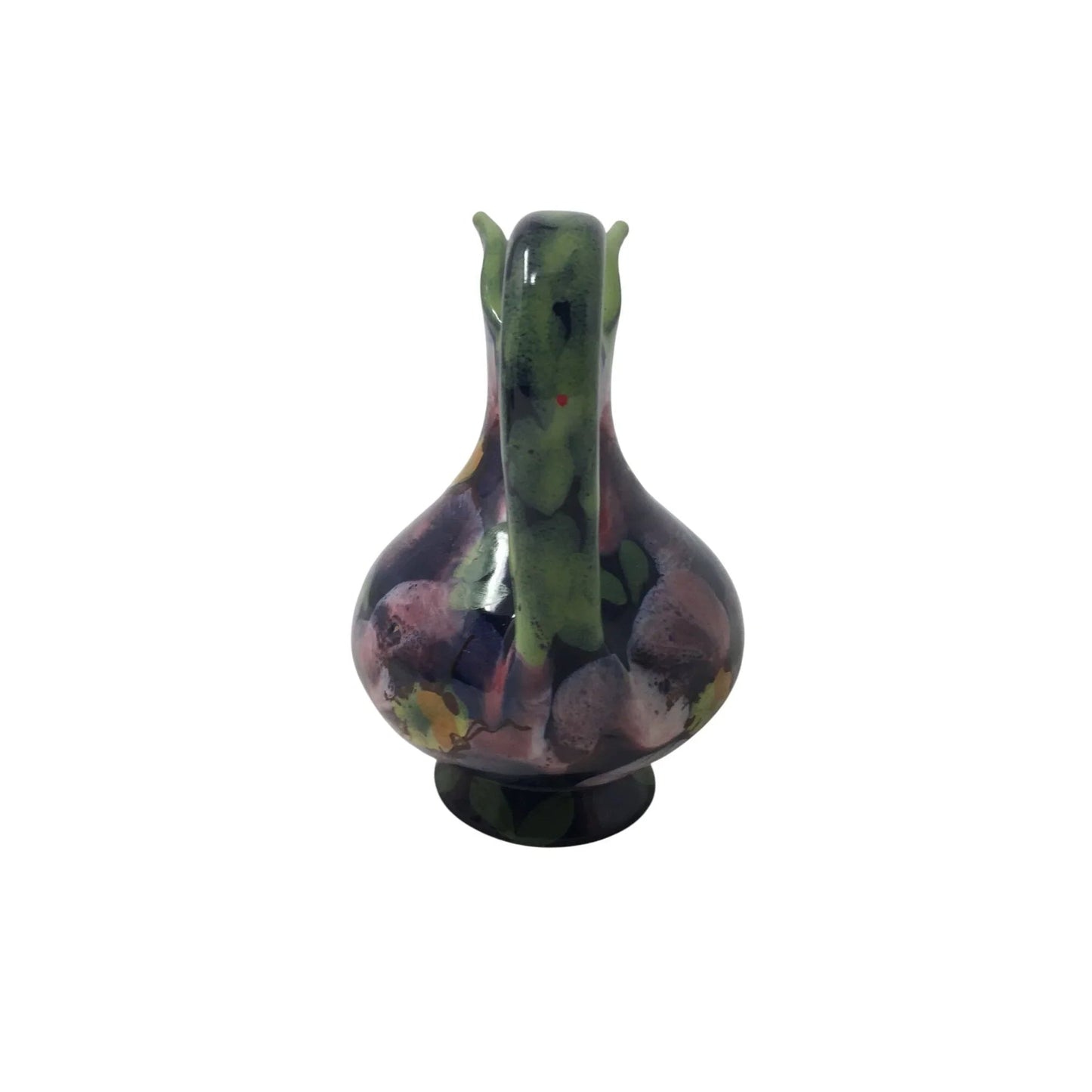 Vintage Italian Mini Purple Pitcher/Bud Vase with Flowers on it and Handle - A+ Stuff - Vase or Holder - A+ Stuff