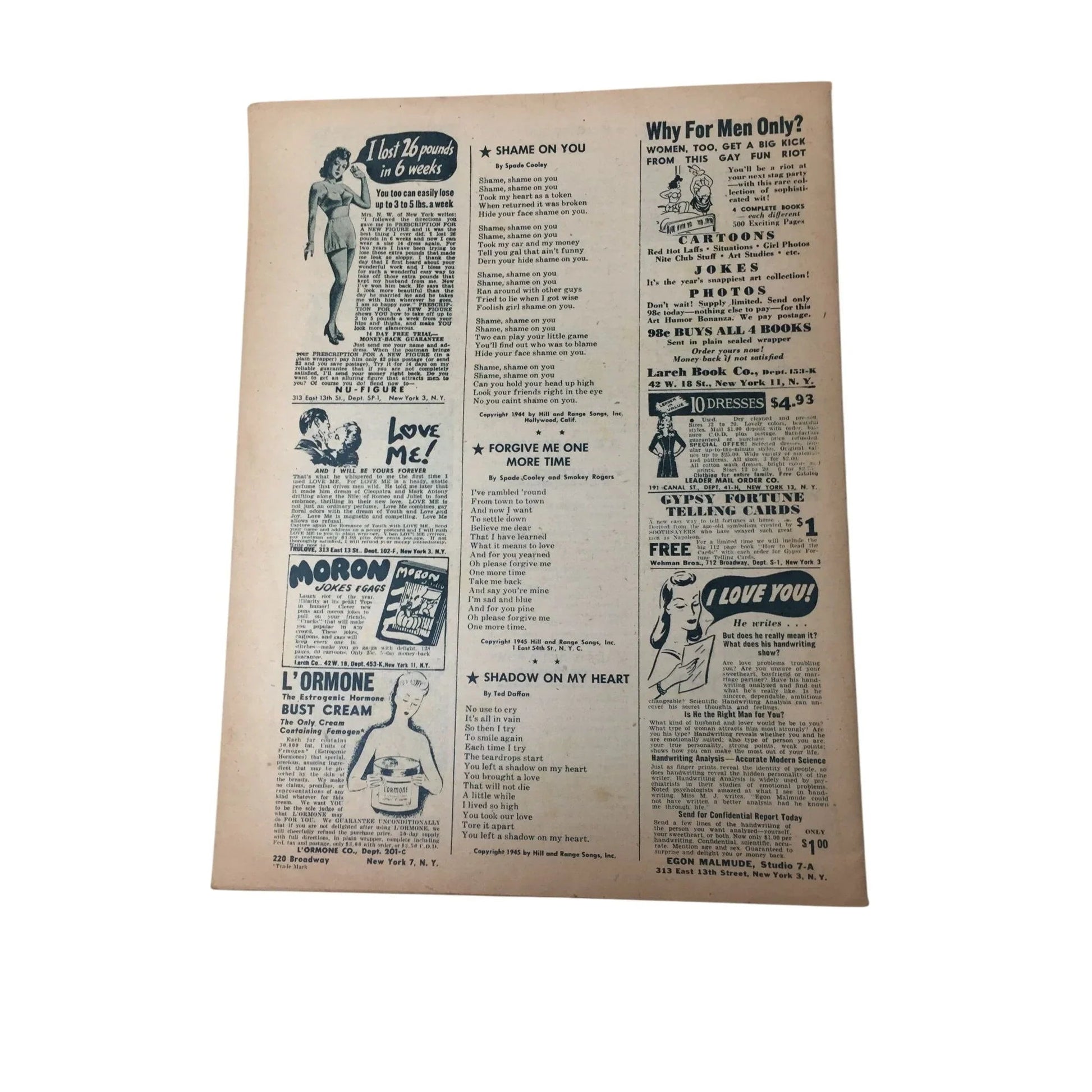 Vintage Jan. 1946 Song Parade - Vol 5 No 4 (no cover) - A+ Stuff - books - A+ Stuff