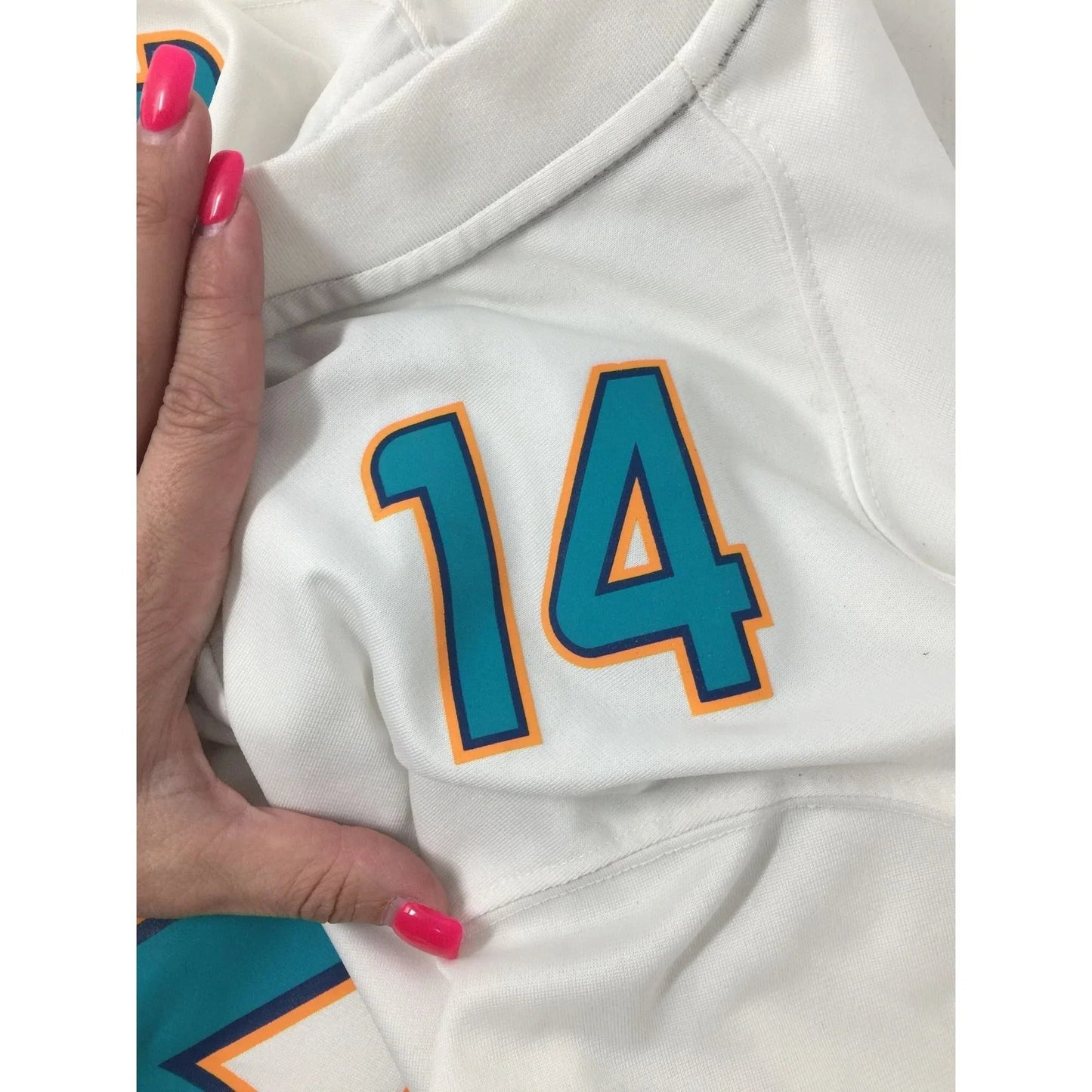 Vintage Jarvis Landry Miami Dolphins Blue and White Jersey 14 - A+ Stuff - Shirts & Tops - A+ Stuff