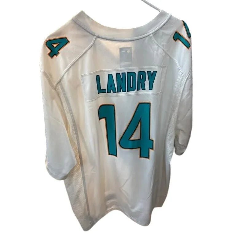 Vintage Jarvis Landry Miami Dolphins Blue and White Jersey 14 - A+ Stuff - Shirts & Tops - A+ Stuff