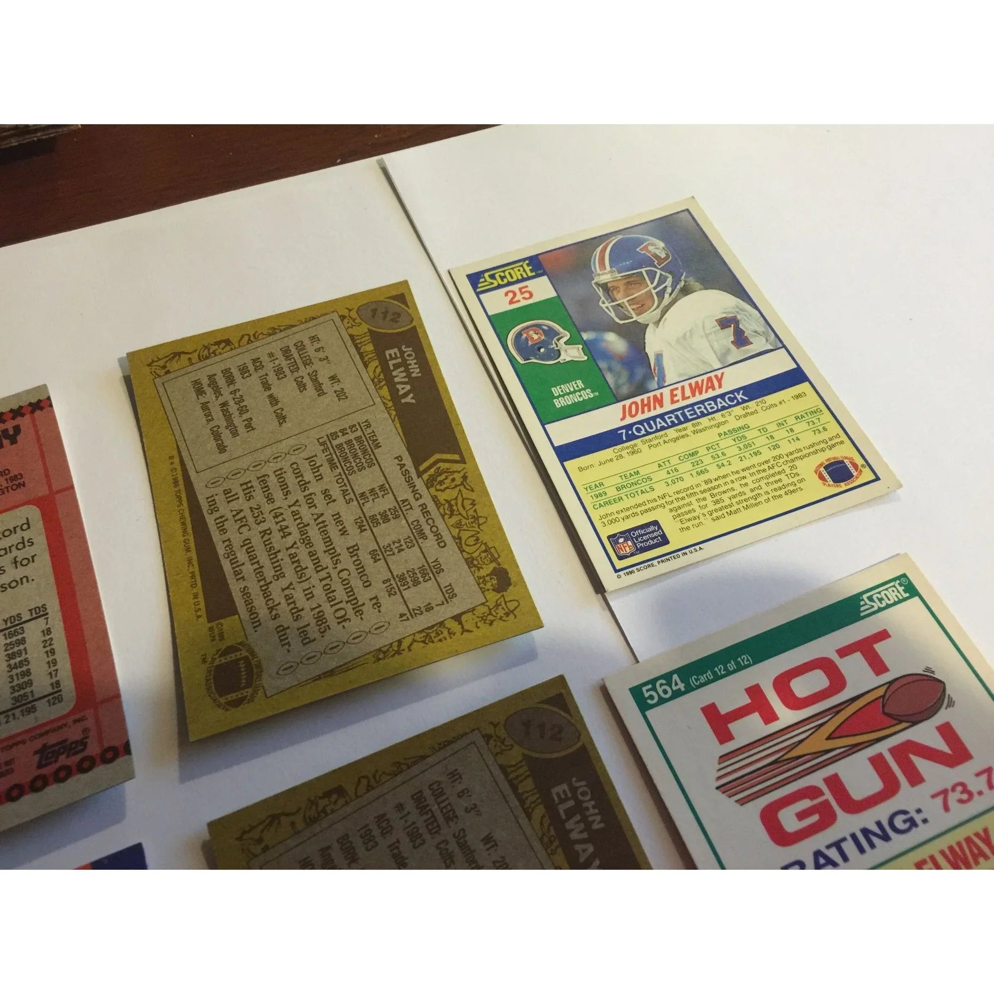 Vintage John Elway Broncos Collectible Football Cards (6) - A+ Stuff - Collectible Trading Cards - A+ Stuff