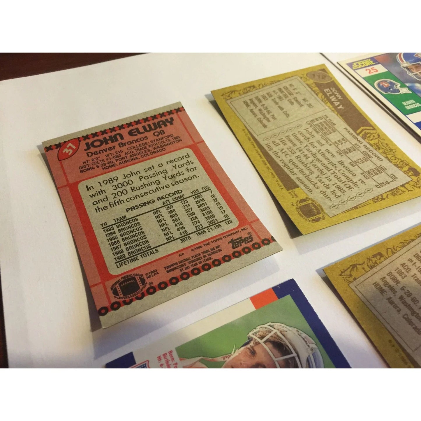 Vintage John Elway Broncos Collectible Football Cards (6) - A+ Stuff - Collectible Trading Cards - A+ Stuff