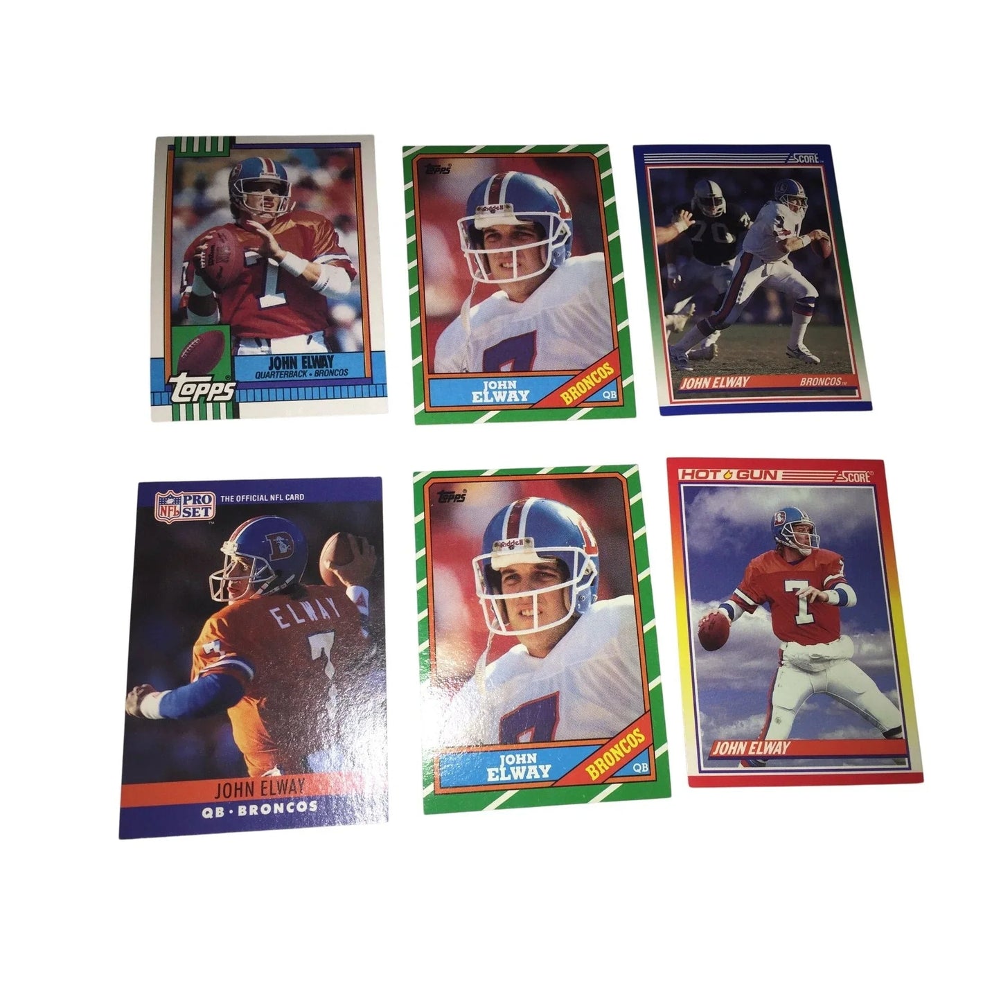 Vintage John Elway Broncos Collectible Football Cards (6) - A+ Stuff - Collectible Trading Cards - A+ Stuff