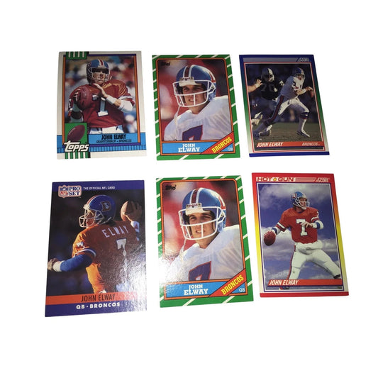 Vintage John Elway Broncos Collectible Football Cards (6) - A+ Stuff - Collectible Trading Cards - A+ Stuff