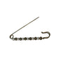 Vintage Large Beaded Metal Safety Pin - A+ Stuff - pin - A+ Stuff