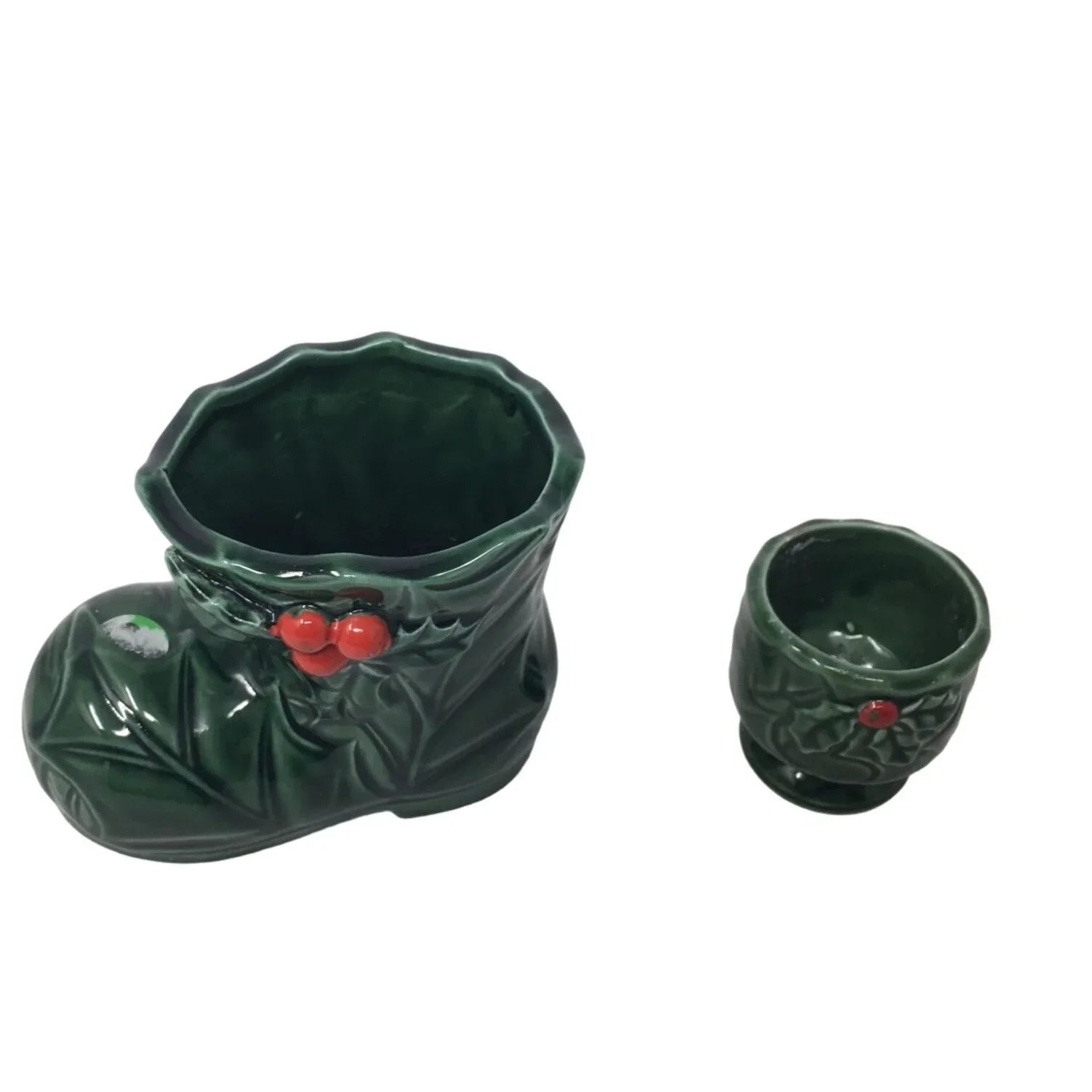 Vintage Lefton 1970s Christmas Holiday Candle Holders - A+ Stuff