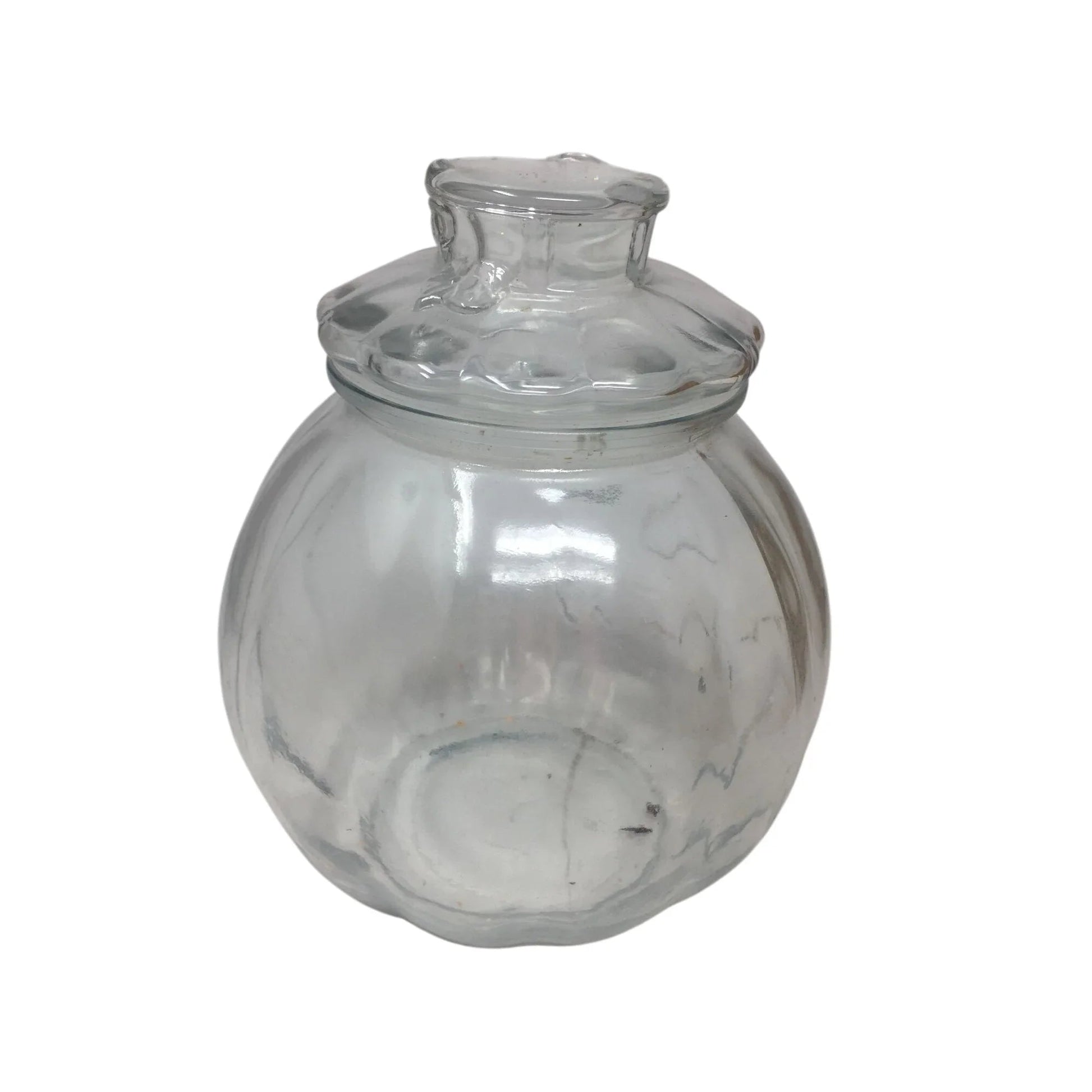 Vintage Libbey Clear Glass Halloween Jack - O - Lantern Pumpkin Jar - libbey - Halloween decor - A+ Stuff