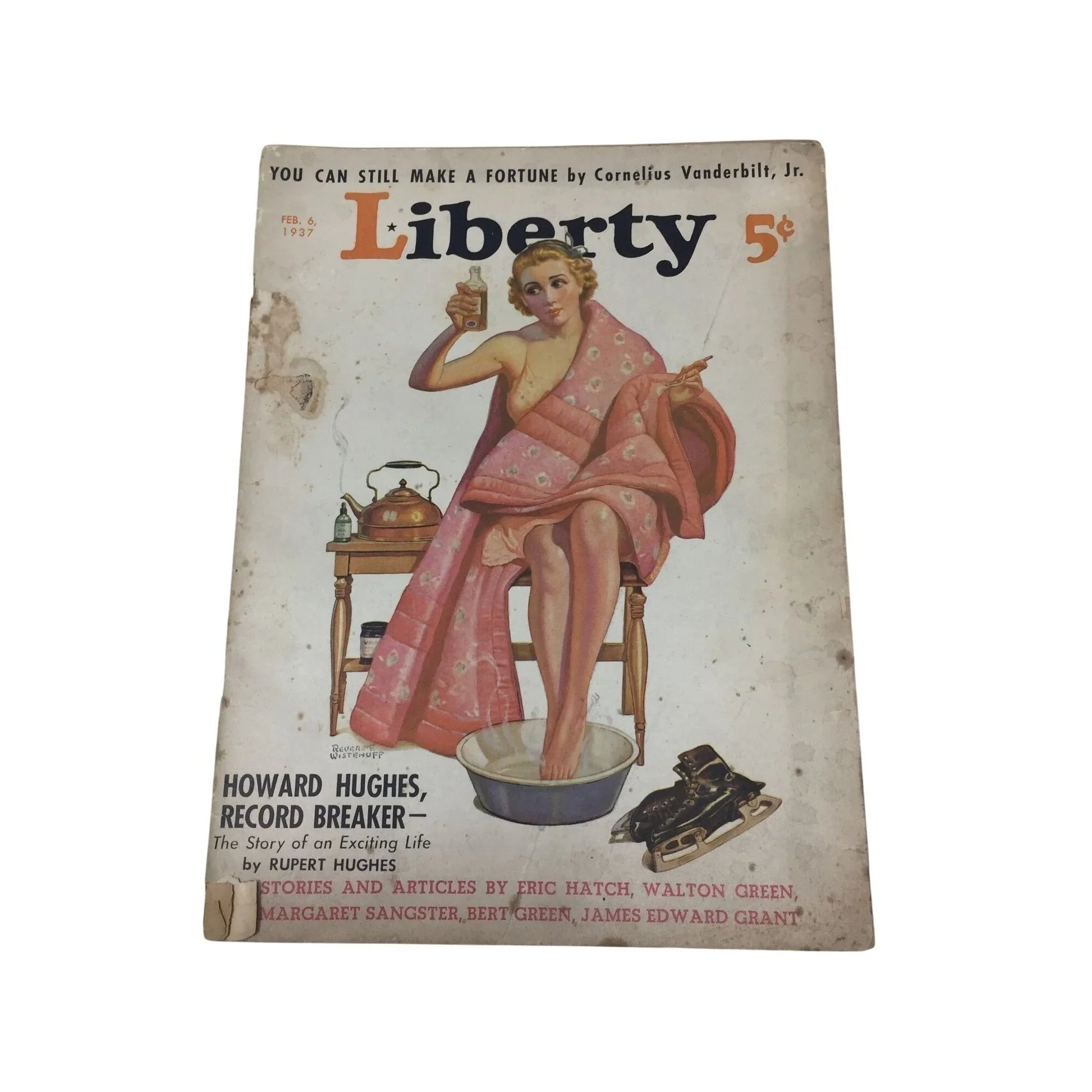 VINTAGE LIBERTY MAGAZINE (Feb. 6, 1937) - Revere Wistehuff cover - A+ Stuff - Magazines - A+ Stuff