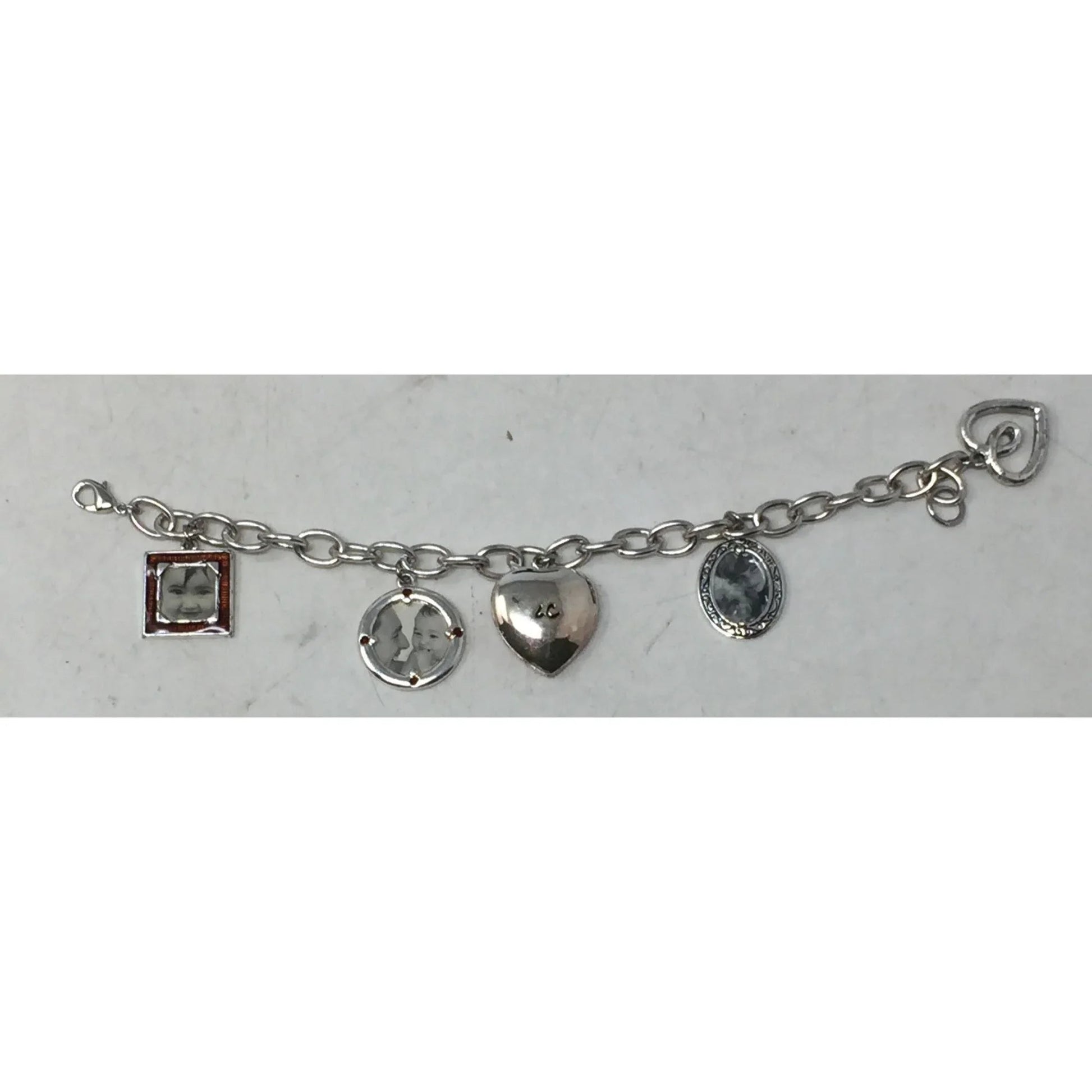 Vintage Liz Claiborne ''Picture This'' Link Dangling Photo Charm Bracelet - Liz Claiborne - Bracelet - A+ Stuff