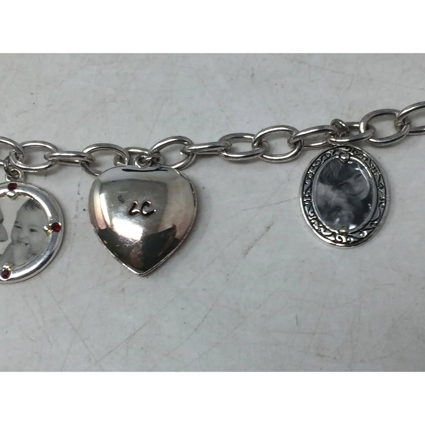 Vintage Liz Claiborne ''Picture This'' Link Dangling Photo Charm Bracelet - Liz Claiborne - Bracelet - A+ Stuff