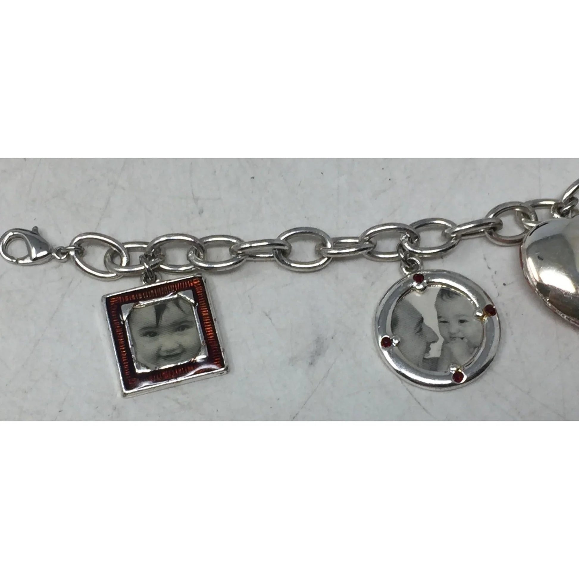 Vintage Liz Claiborne ''Picture This'' Link Dangling Photo Charm Bracelet - Liz Claiborne - Bracelet - A+ Stuff